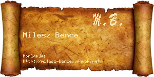 Milesz Bence névjegykártya