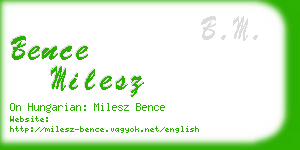 bence milesz business card